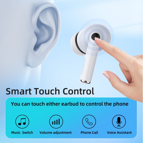 KW-TW300 Wholesale New Wireless Earbuds, 40H Long Playtime, Stereo Deep Bass for iPhone Android Phone support calling