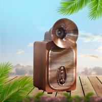 KW-81AS Newest Retro Wooden Wholesale High Quality Supplier Bluetooth Speaker with Powerful Sounds 30W