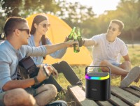 KW-P10 Portable Bluetooth Speakers Passive Radiators-Deep Bass, All Day Playtime, IPX5 Wireless Speaker RGB Lights
